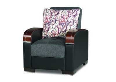 Mobimax Grey Arm Chair,Ottomanson (Previously Casamode)