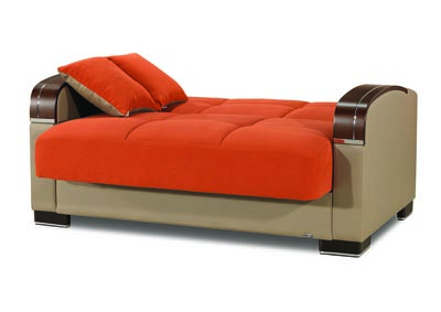 Mobimax Orange Loveseat,Ottomanson (Previously Casamode)