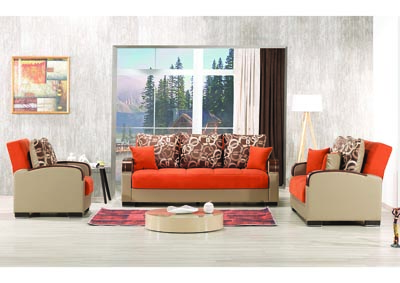 Mobimax Orange Loveseat,Ottomanson (Previously Casamode)