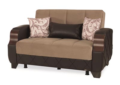 Image for Molina Beige Microfiber Love Seat