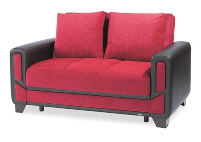 Image for Mondo Burgundy Chenille Love Seat