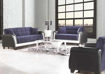 Image for Proline Blue Microfiber Sofabed, Loveseat & Armchair