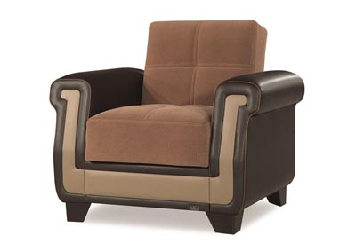 Image for Proline Brown Microfiber Arm Chair