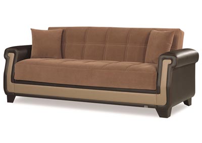 Proline Brown Microfiber Sofabed,Ottomanson (Previously Casamode)