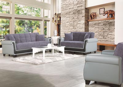 Image for Proline Gray Microfiber Sofabed, Loveseat & Armchair