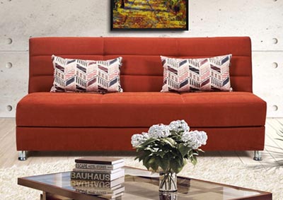 Rainbow Orange Chenille Sofabed,Ottomanson (Previously Casamode)