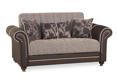 Royal Home Quantro Brown Chenille Love Seat,Ottomanson (Previously Casamode)