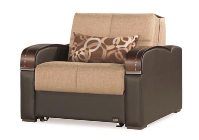 Image for Sleep Plus Brown Polyester Chair Sleeper