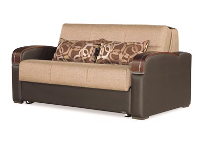 Image for Sleep Plus Brown Polyester Love Seat Sleeper