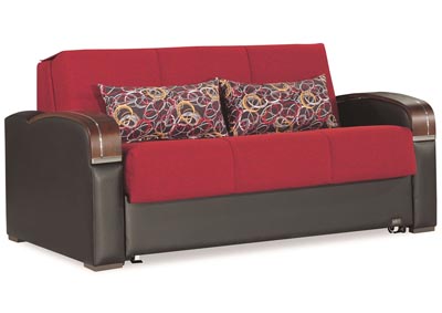 Sleep Plus Red Polyester Love Seat Sleeper,Ottomanson (Previously Casamode)