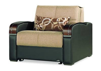 Image for Sleep Plus Brown Arm Chair Sleeper