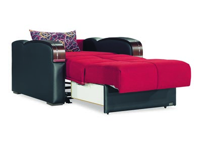 Sleep Plus Red Arm Chair Sleeper,Ottomanson (Previously Casamode)