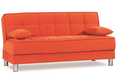 Image for Smart Fit Orange Chenille Sofabed