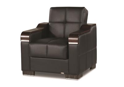 Image for Uptown Black PU Armchair