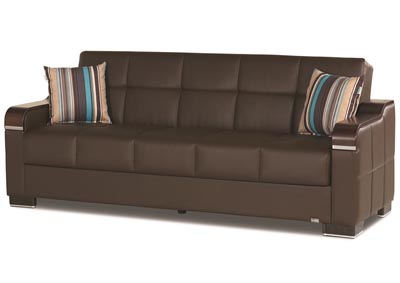 Uptown Brown PU Sofabed,Ottomanson (Previously Casamode)