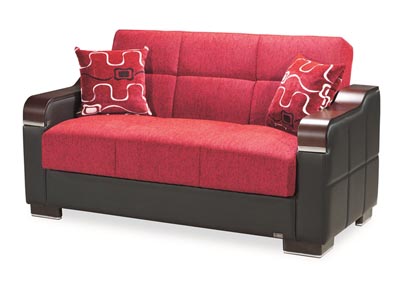 Image for Uptown Burgundy Chenille Love Seat