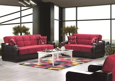 Image for Uptown Burgundy Chenille Sofabed & Loveseat