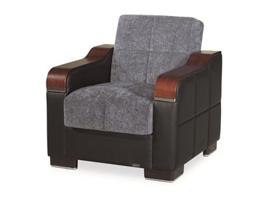 Uptown Gray Chenille Armchair,Ottomanson (Previously Casamode)