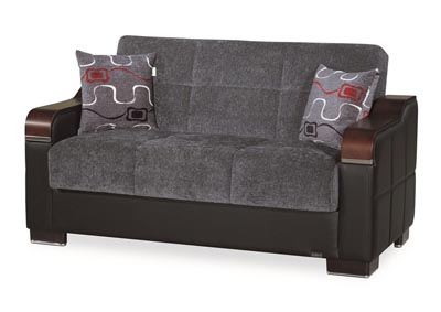 Uptown Gray Chenille Love Seat,Ottomanson (Previously Casamode)