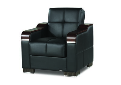 Image for Uptown Black Arm Chair