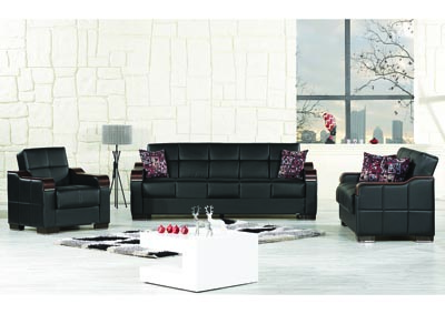 Image for Uptown Black Three-Piece Seating Set