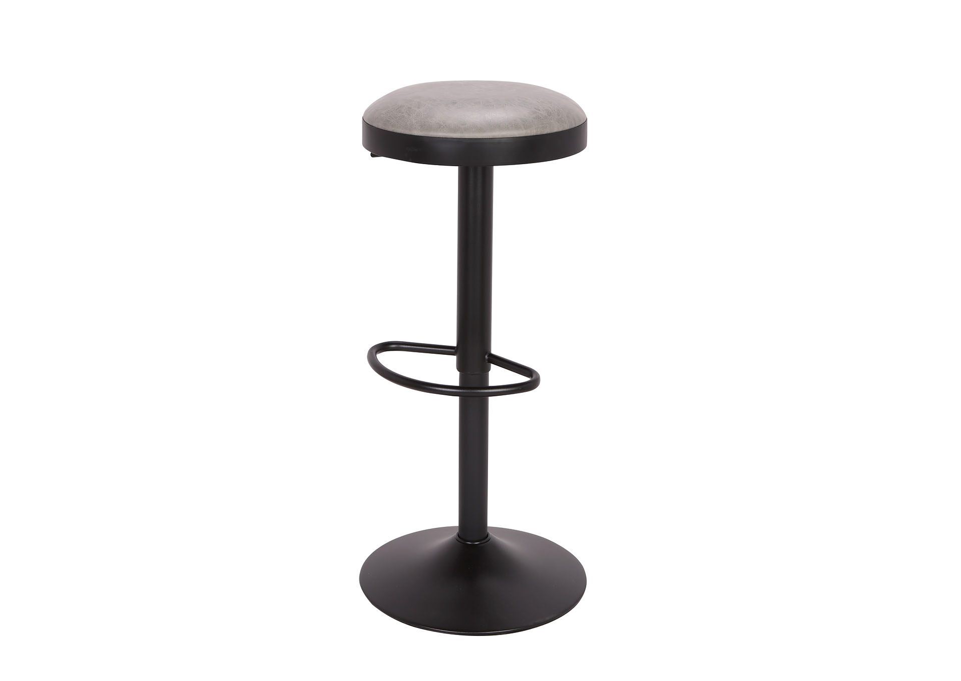 Matte Black Vintage Style Backless Adjustable Stool,Chintaly Imports