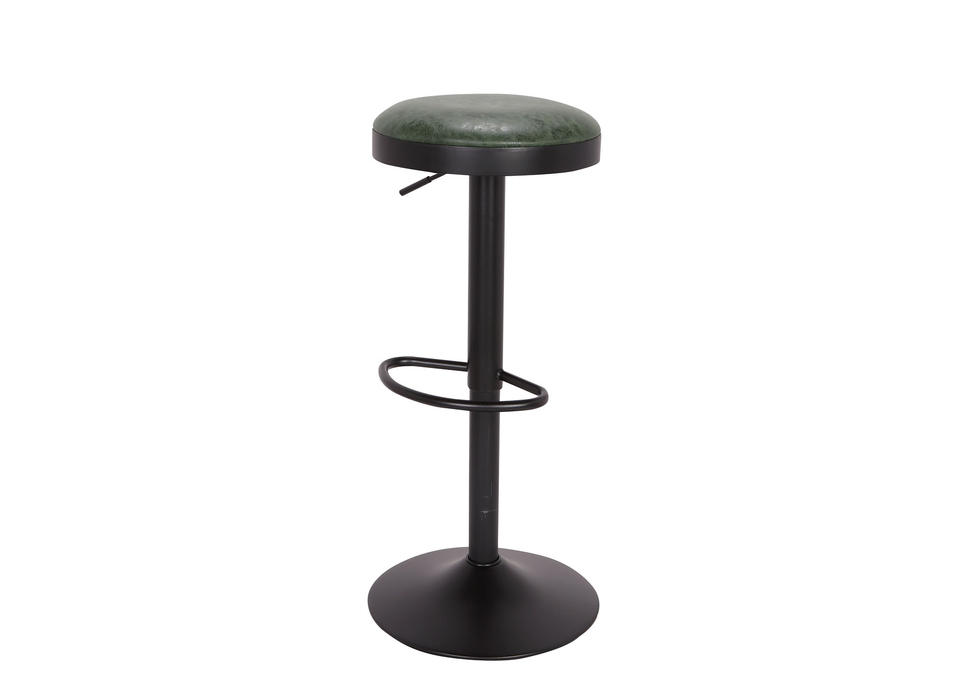 Green Vintage Style Backless Adjustable Stool,Chintaly Imports