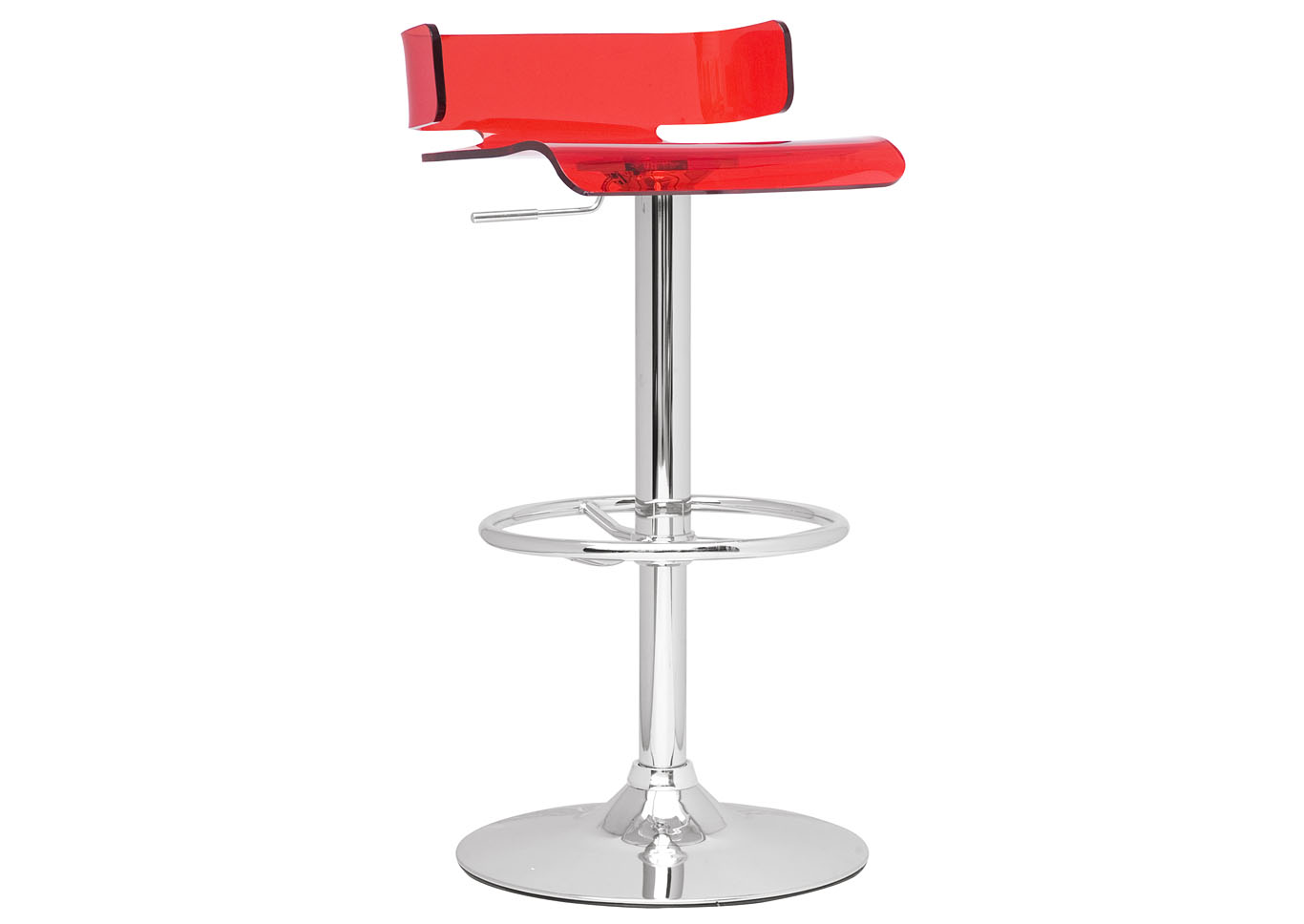 Red Pneumatic-Adjustable Swivel Stool,Chintaly Imports