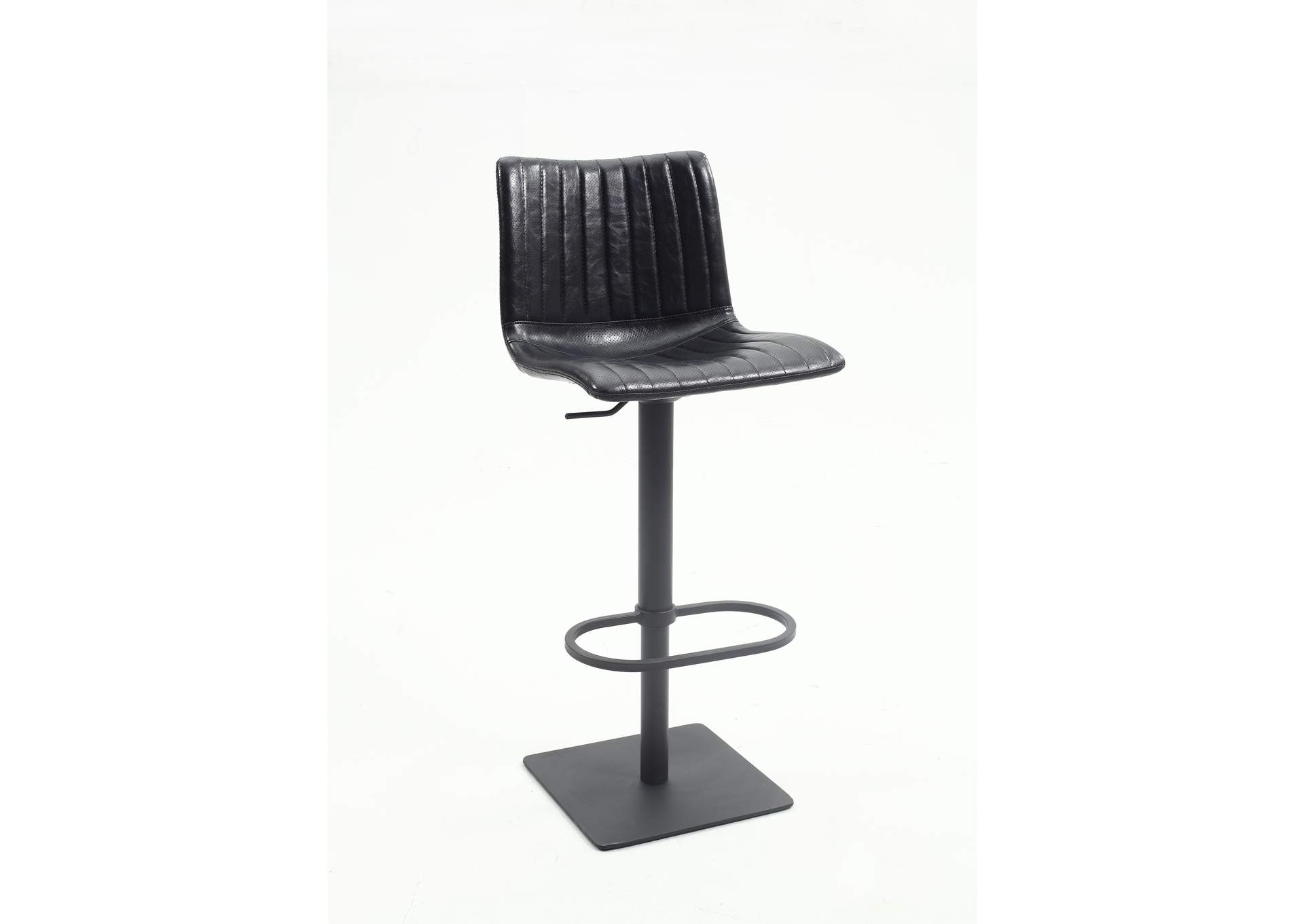 Black Vintage-Style Pneumatic-Adjustable Stool,Chintaly Imports