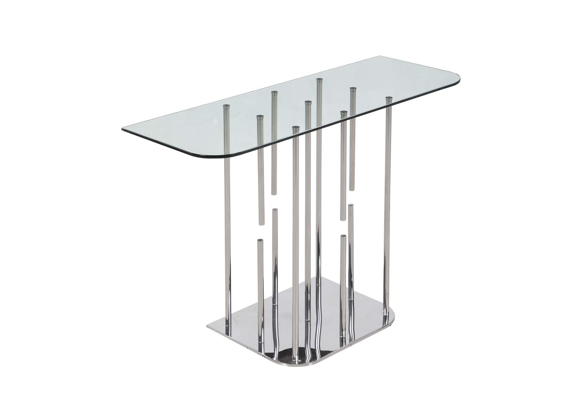 Contemporary Floating Pedestal Sofa Table,Chintaly Imports