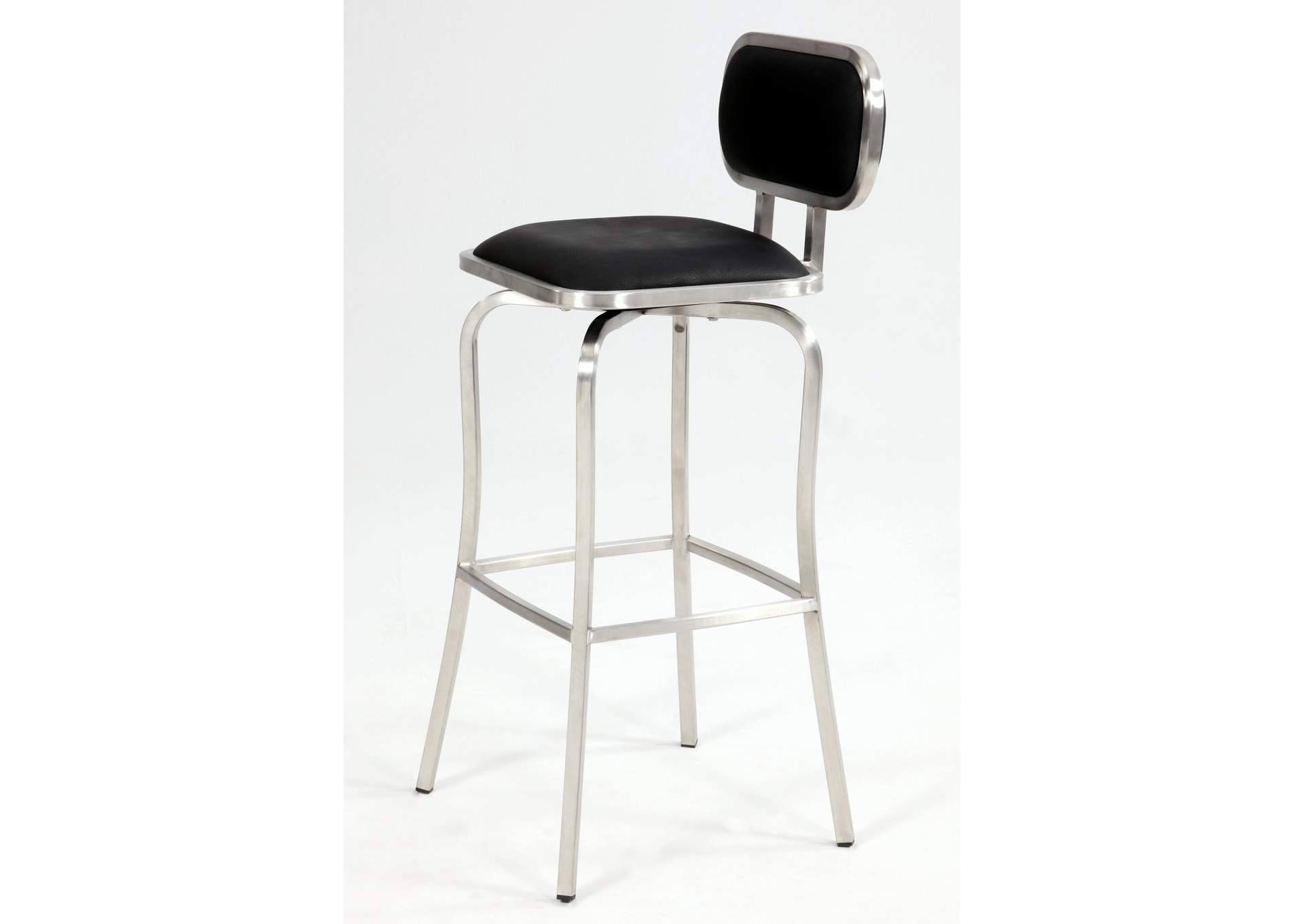 Brushed Stainless Steel Modern Swivel Counter Stool,Chintaly Imports