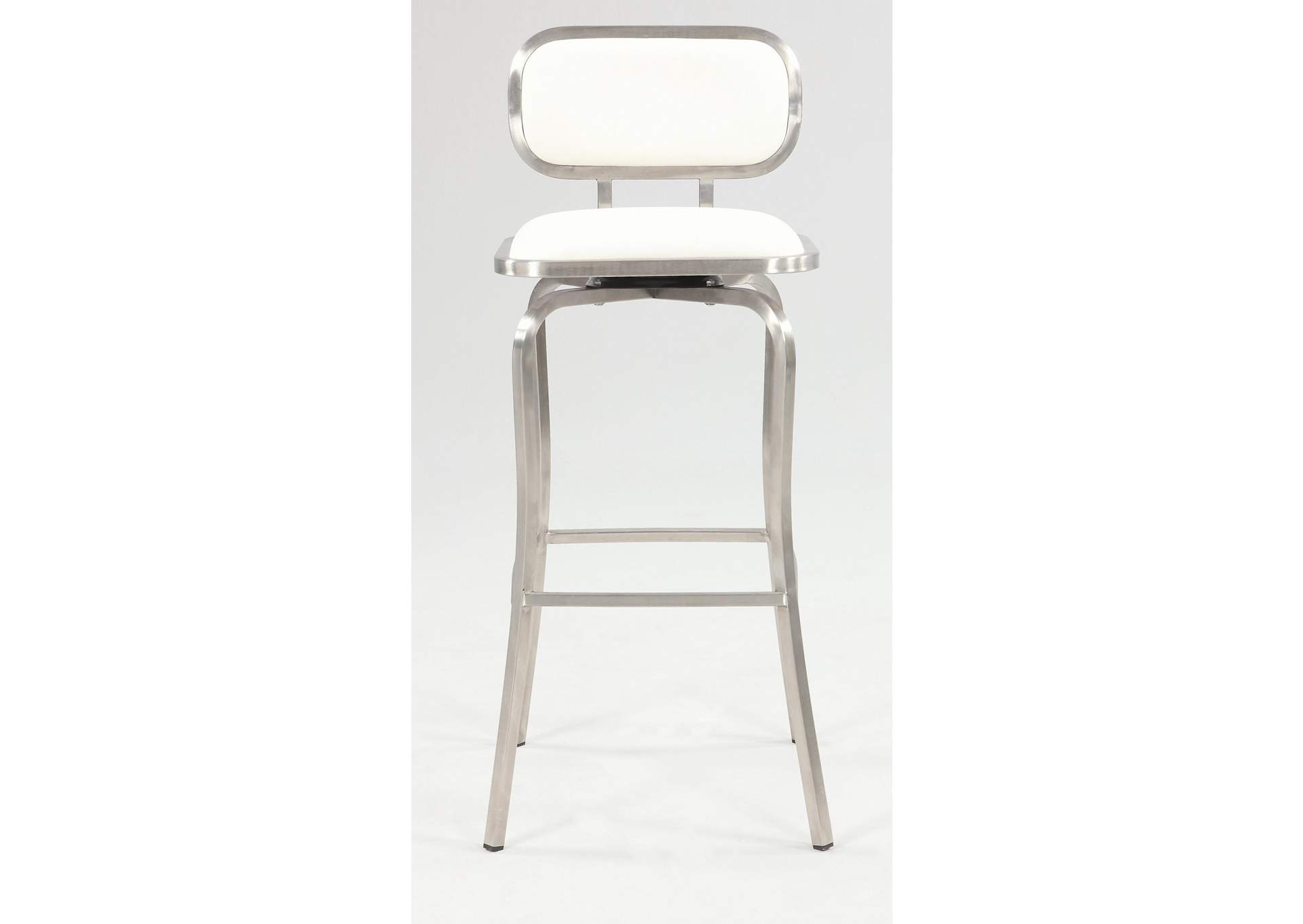 Modern Bar Height Stool With Memory Swivel,Chintaly Imports