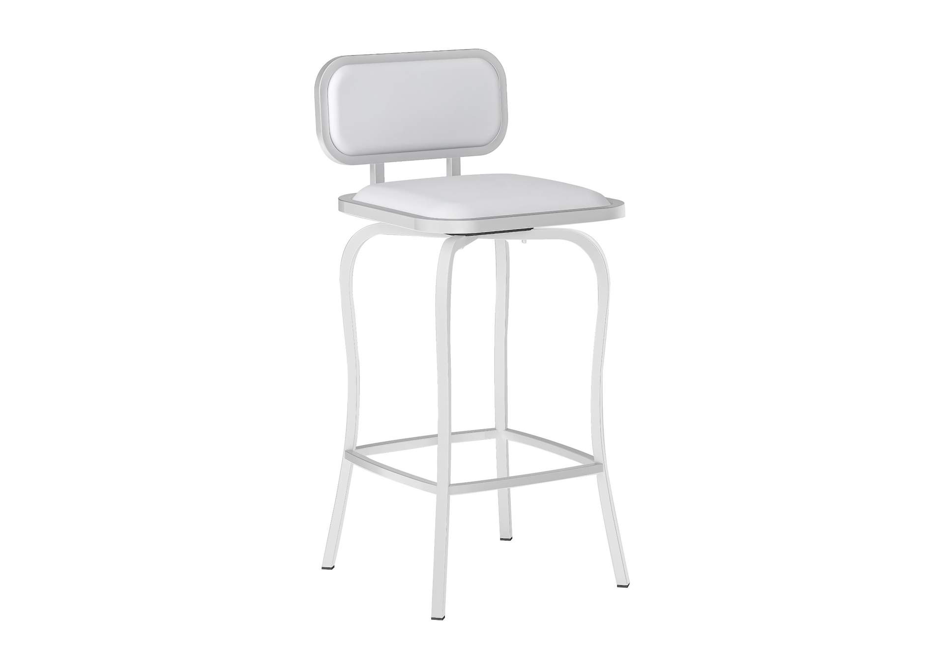 Modern Counter Height Stool w/ Memory Swivel,Chintaly Imports