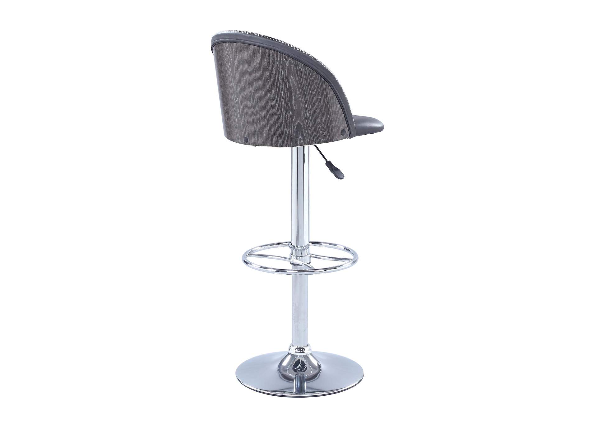 Rounded Back Pneumatic Adjustable-Height Stool,Chintaly Imports