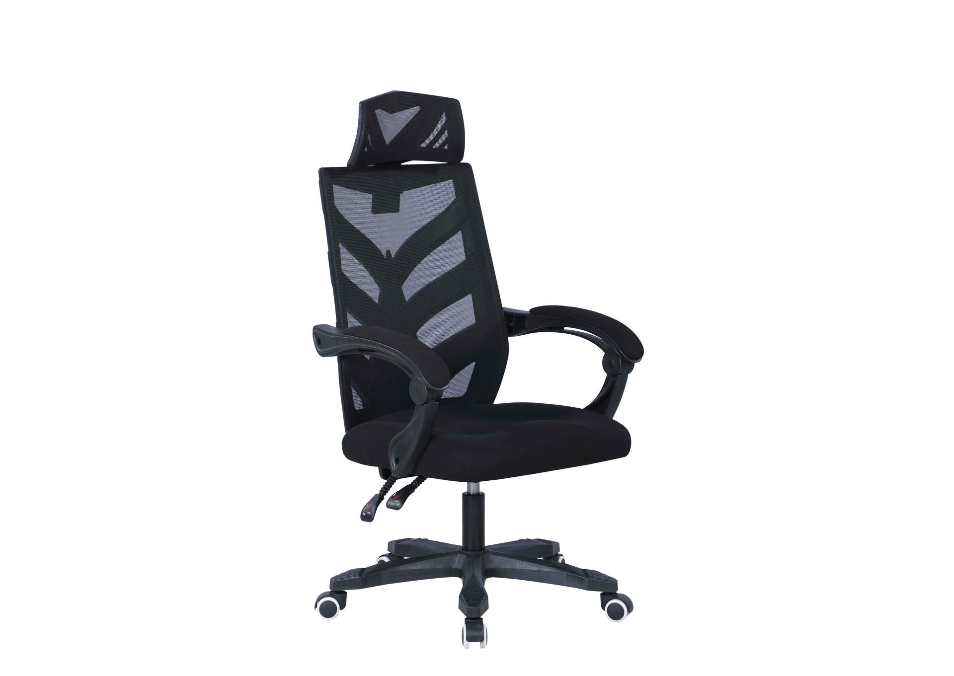 Reclining Computer Chair With Headrest & Padded Arms,Chintaly Imports