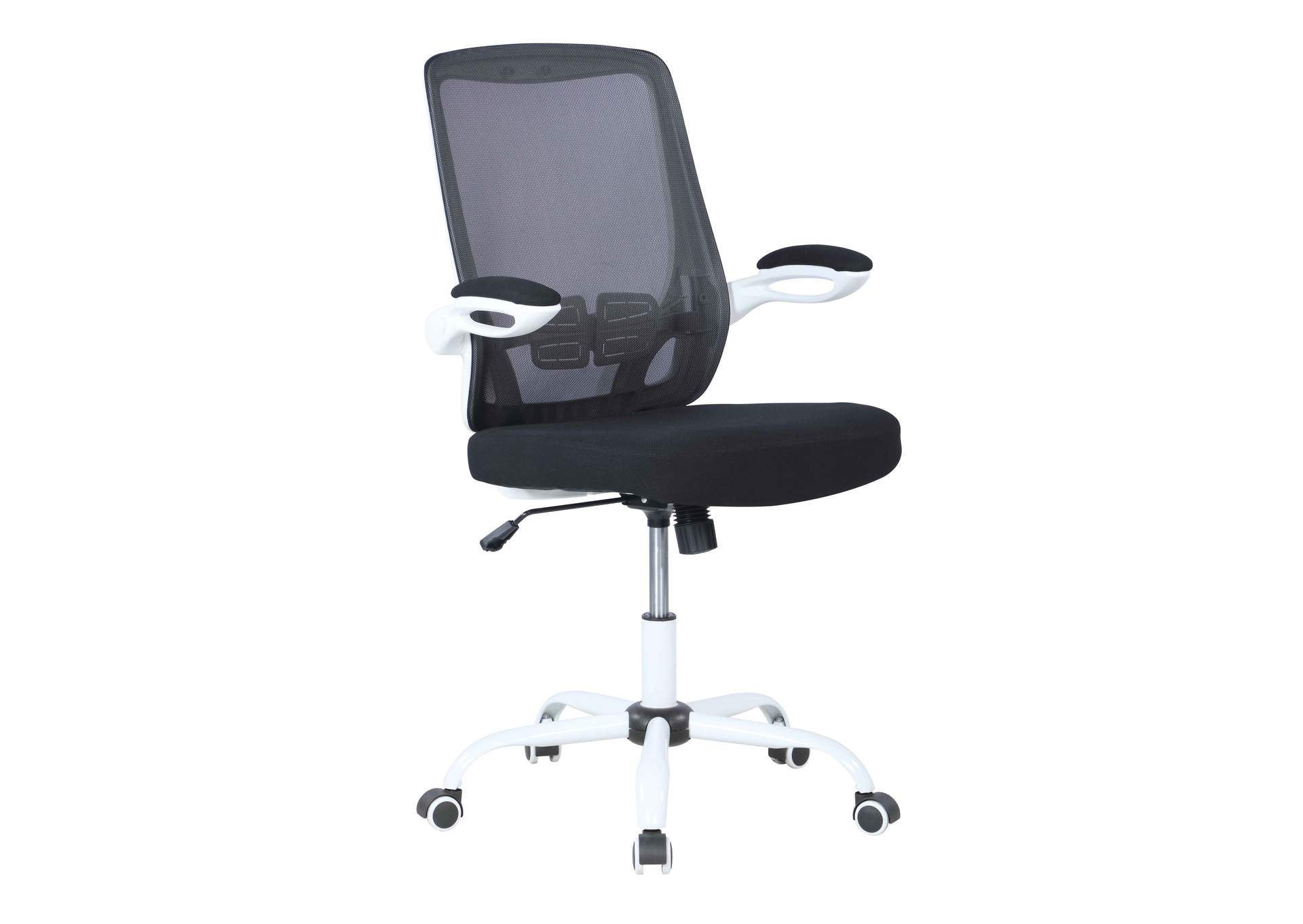 Modern Height Adjustable Computer Chair With Padded Arms,Chintaly Imports