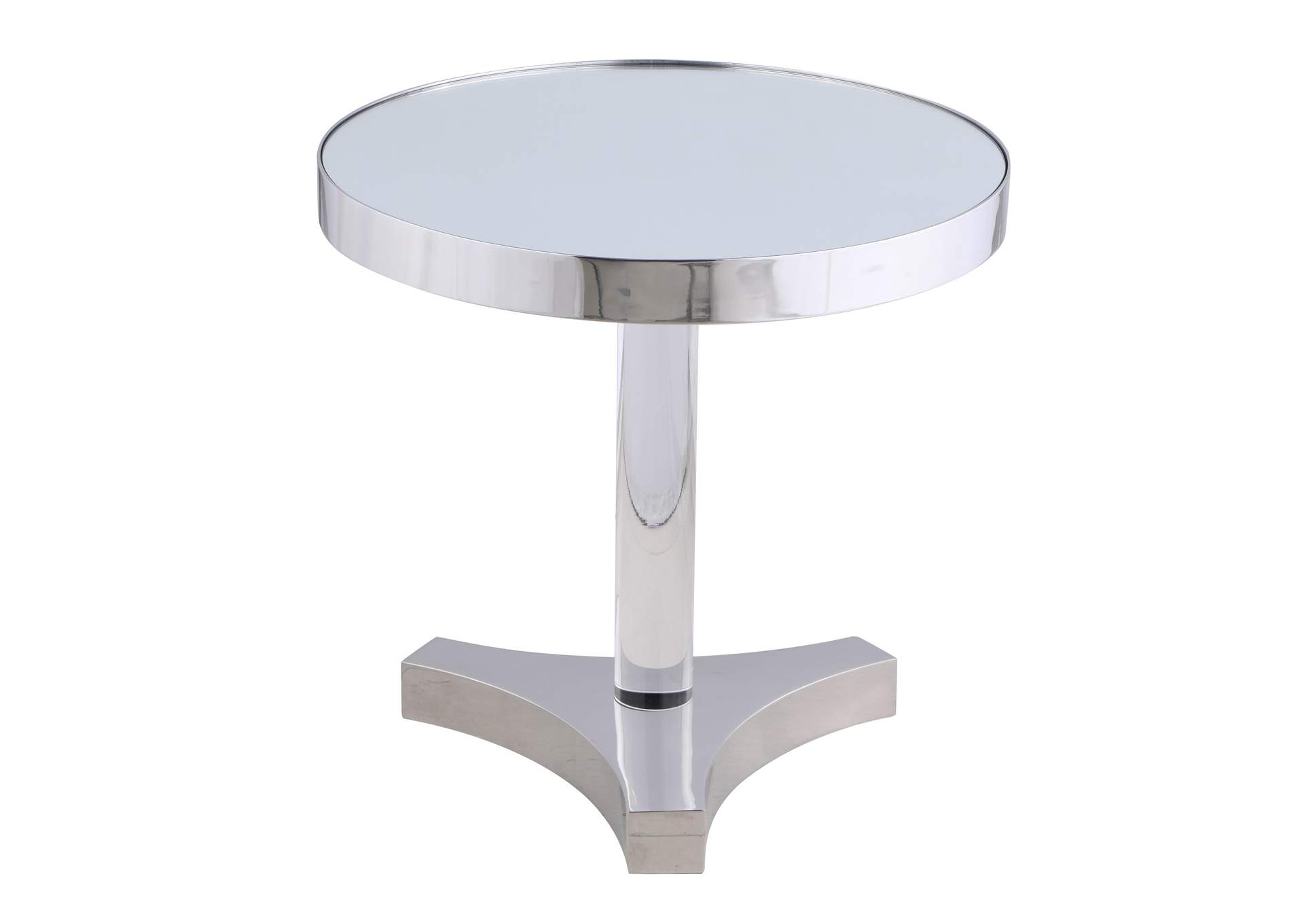 Lamp Table With Mirror Accent,Chintaly Imports