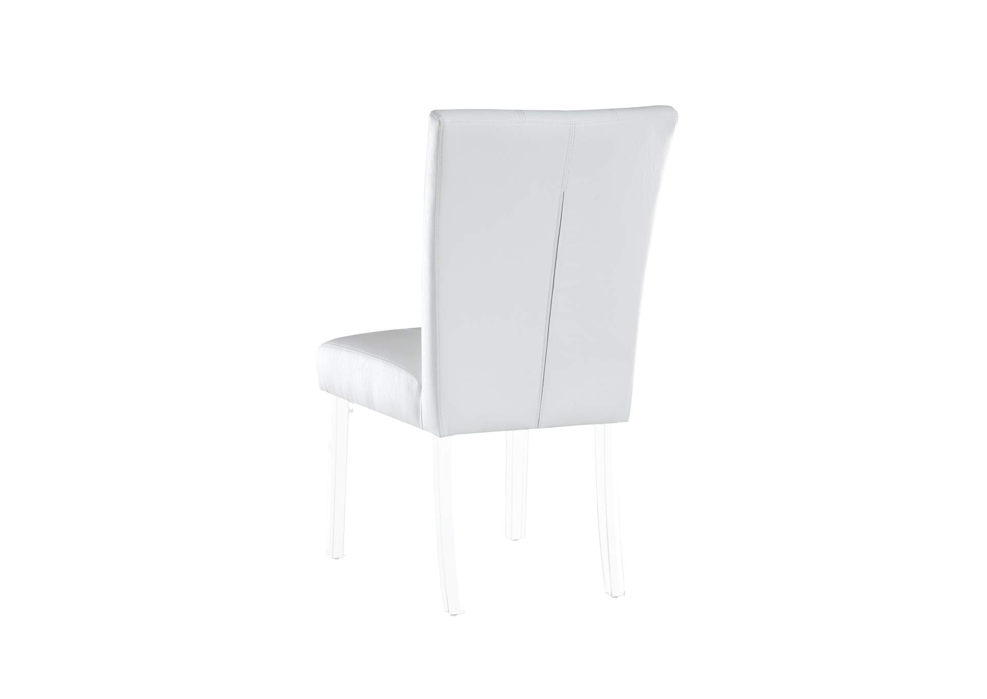 Contemporary Dining Set With Round Glass Dining Table & Parson Chairs,Chintaly Imports
