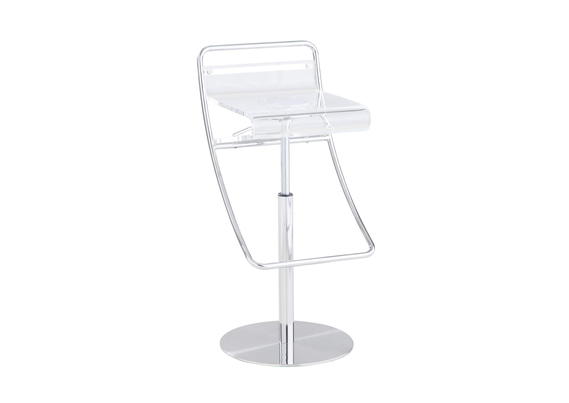 Acrylic Pneumatic Adjustable-Height Stool,Chintaly Imports
