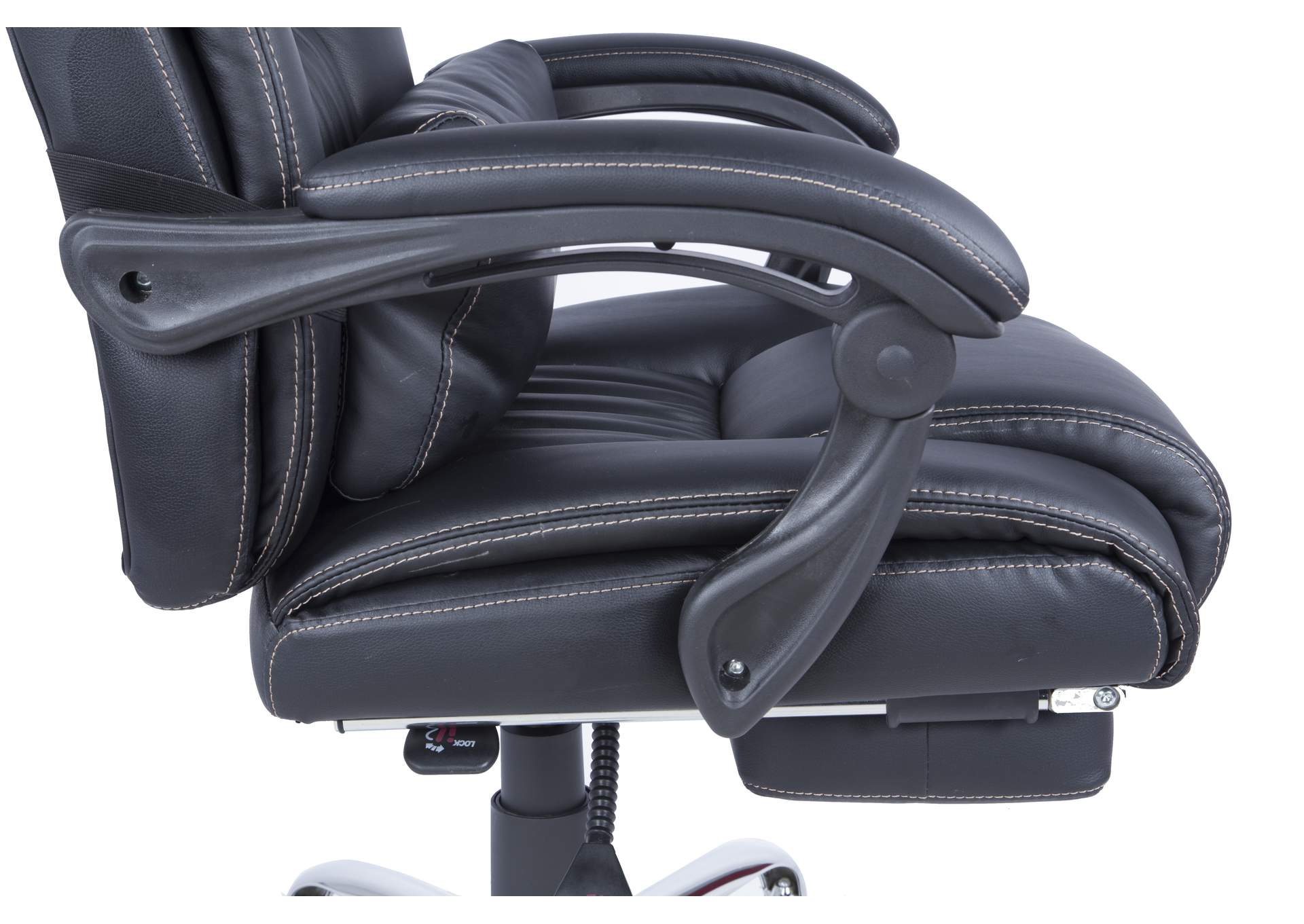 Modern Ergonomic Computer Chair With Extendable Footrest,Chintaly Imports