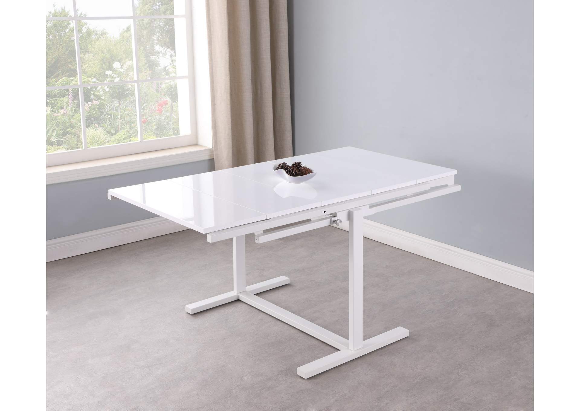 32" Convertible Bookshelf And Dining Table,Chintaly Imports