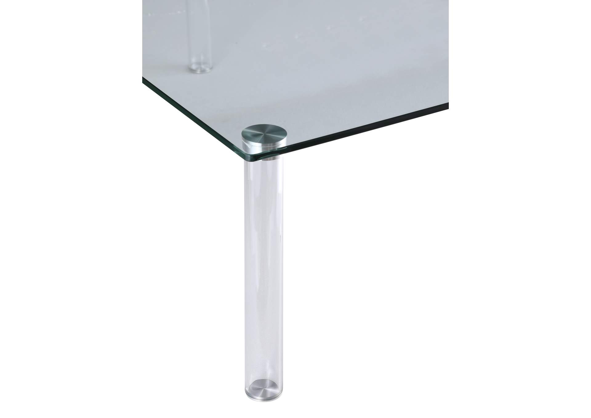 Contemporary All Glass Lamp Table,Chintaly Imports