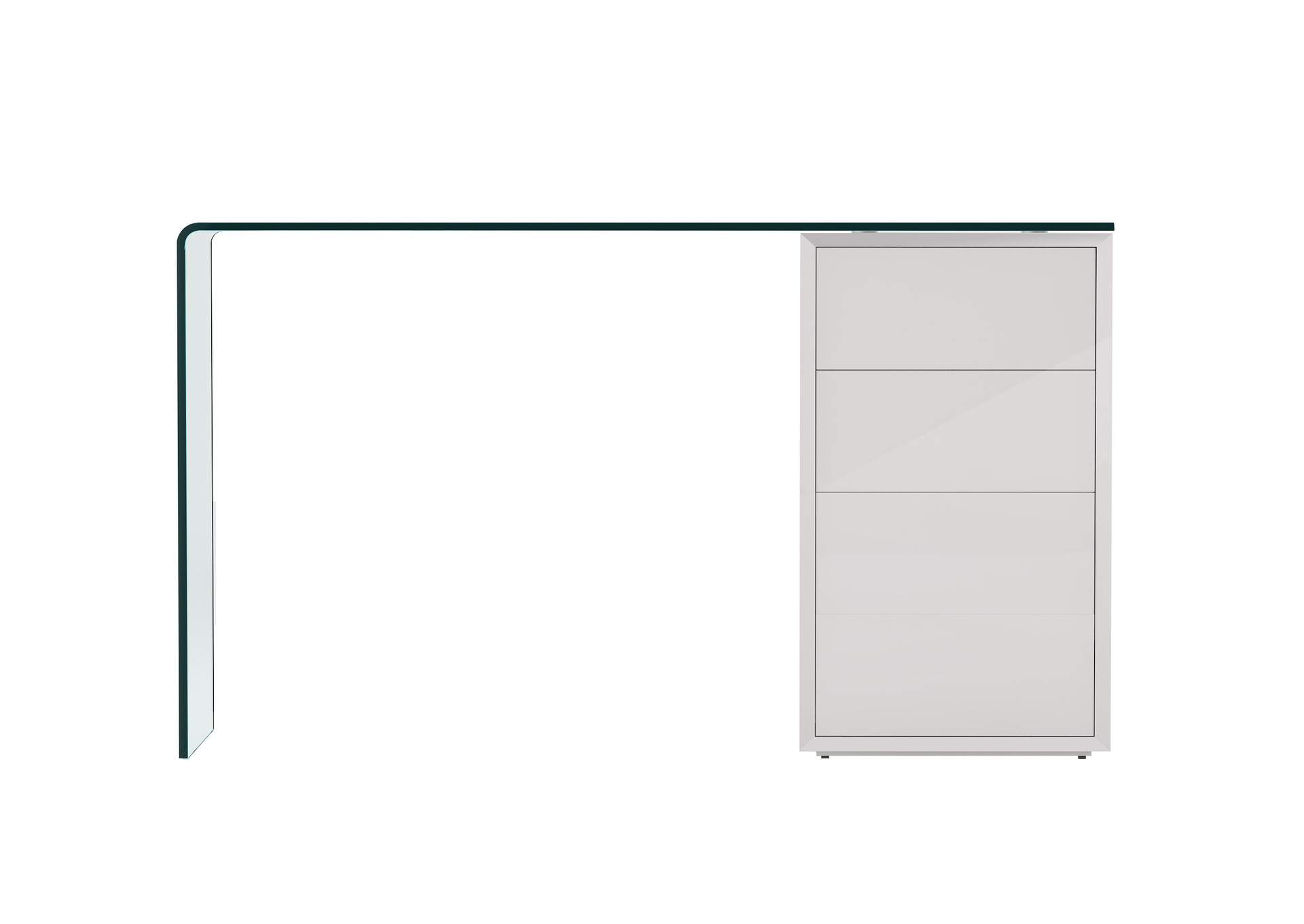 Contemporary Bent Glass Sofa Table,Chintaly Imports