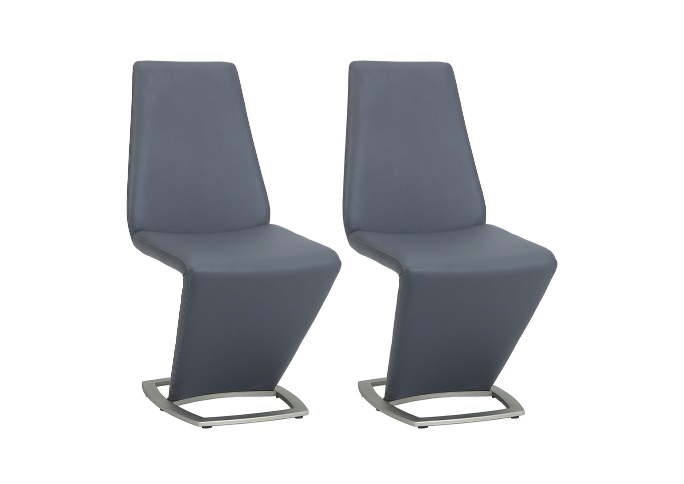 Abby Grey Z-Shaped Side Chair (Set of 2),Chintaly Imports