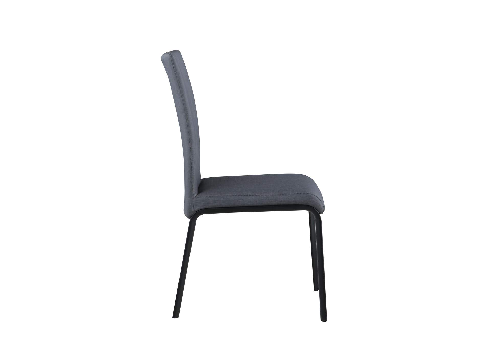 Aida Matte Black Contemporary Contour-Back Side Chair [Set of 4],Chintaly Imports