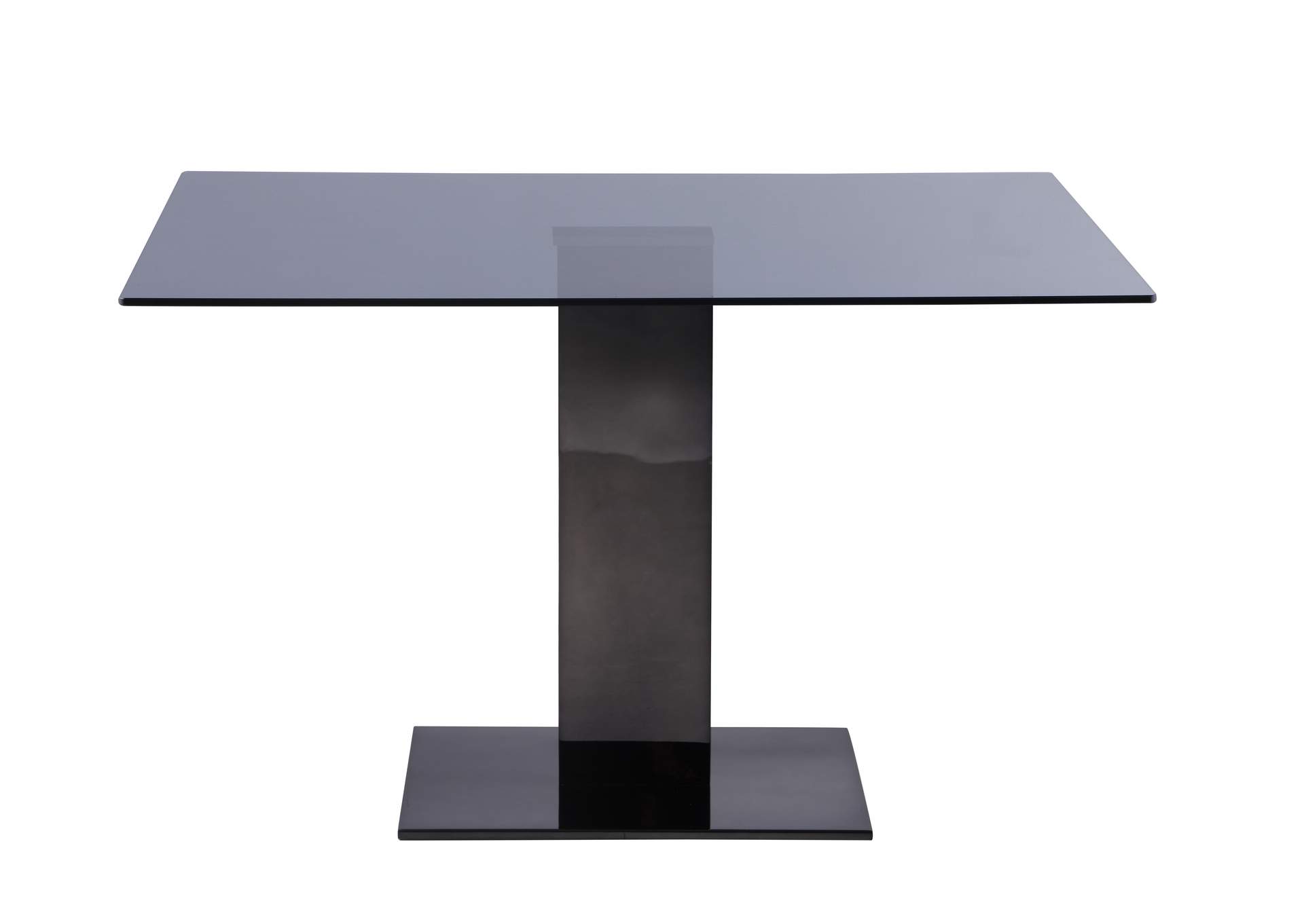 Contemporary Black Glass Dining Table,Chintaly Imports