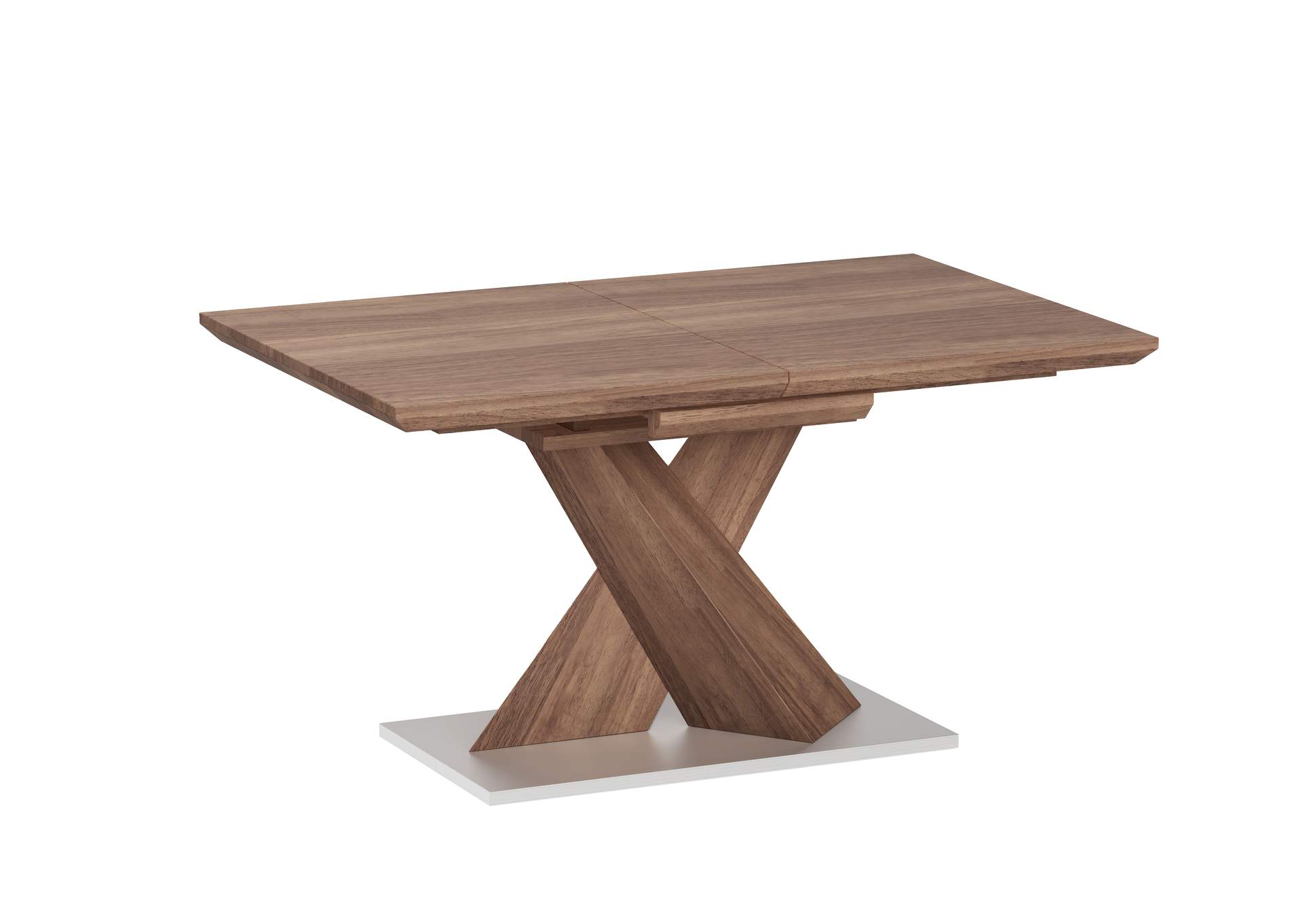Modern Extendable Walnut Veneer Dining Table,Chintaly Imports