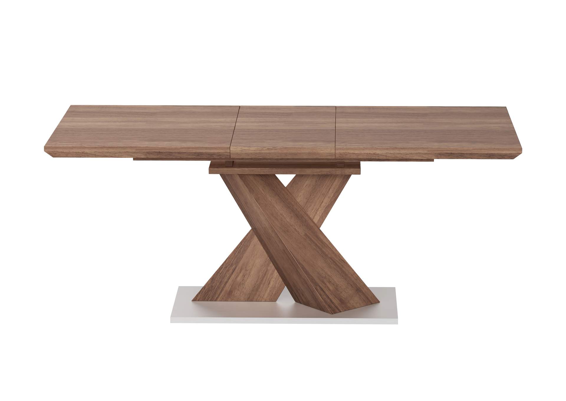 Modern Extendable Walnut Veneer Dining Table,Chintaly Imports