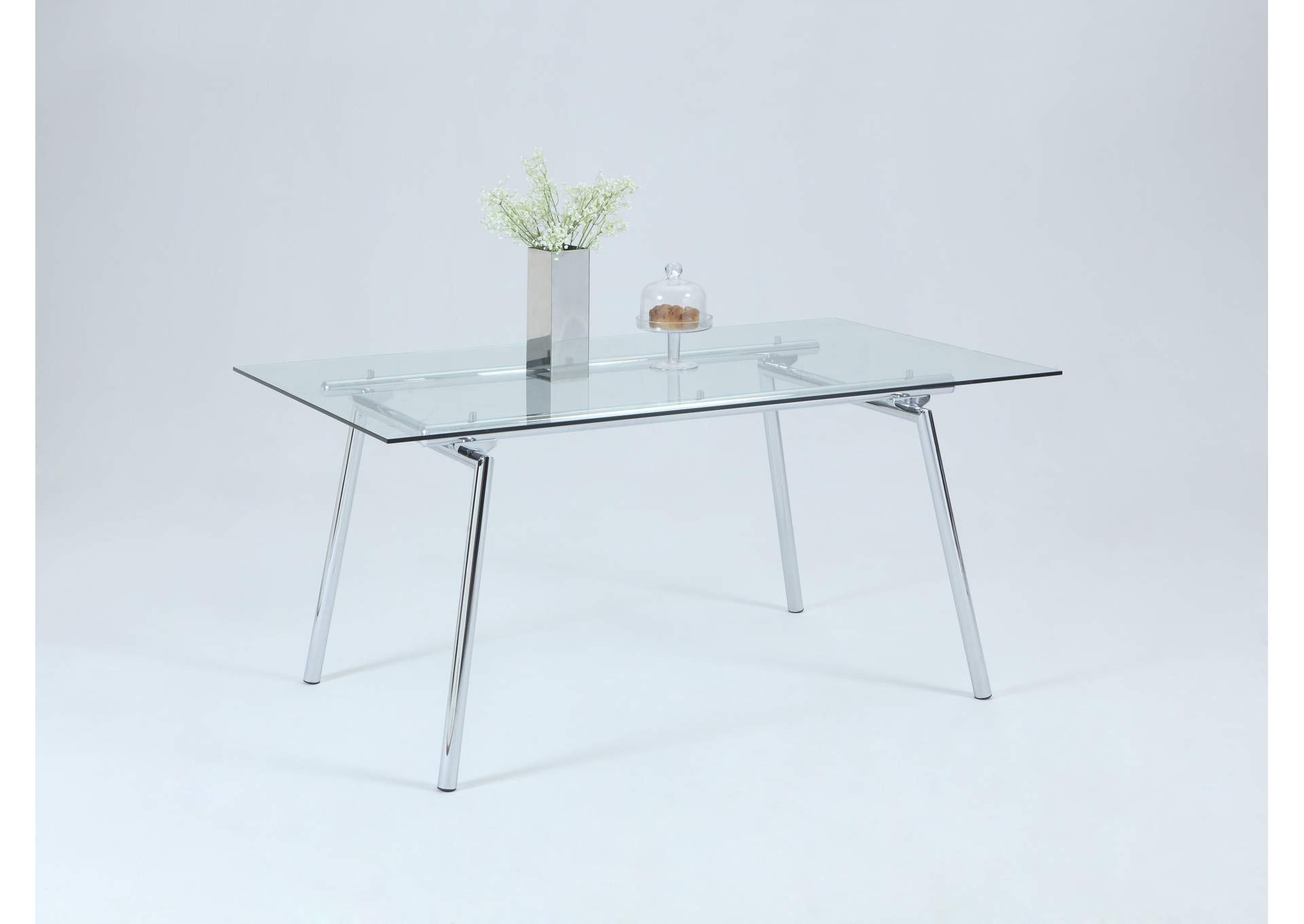Contemporary Glass Dining Table,Chintaly Imports