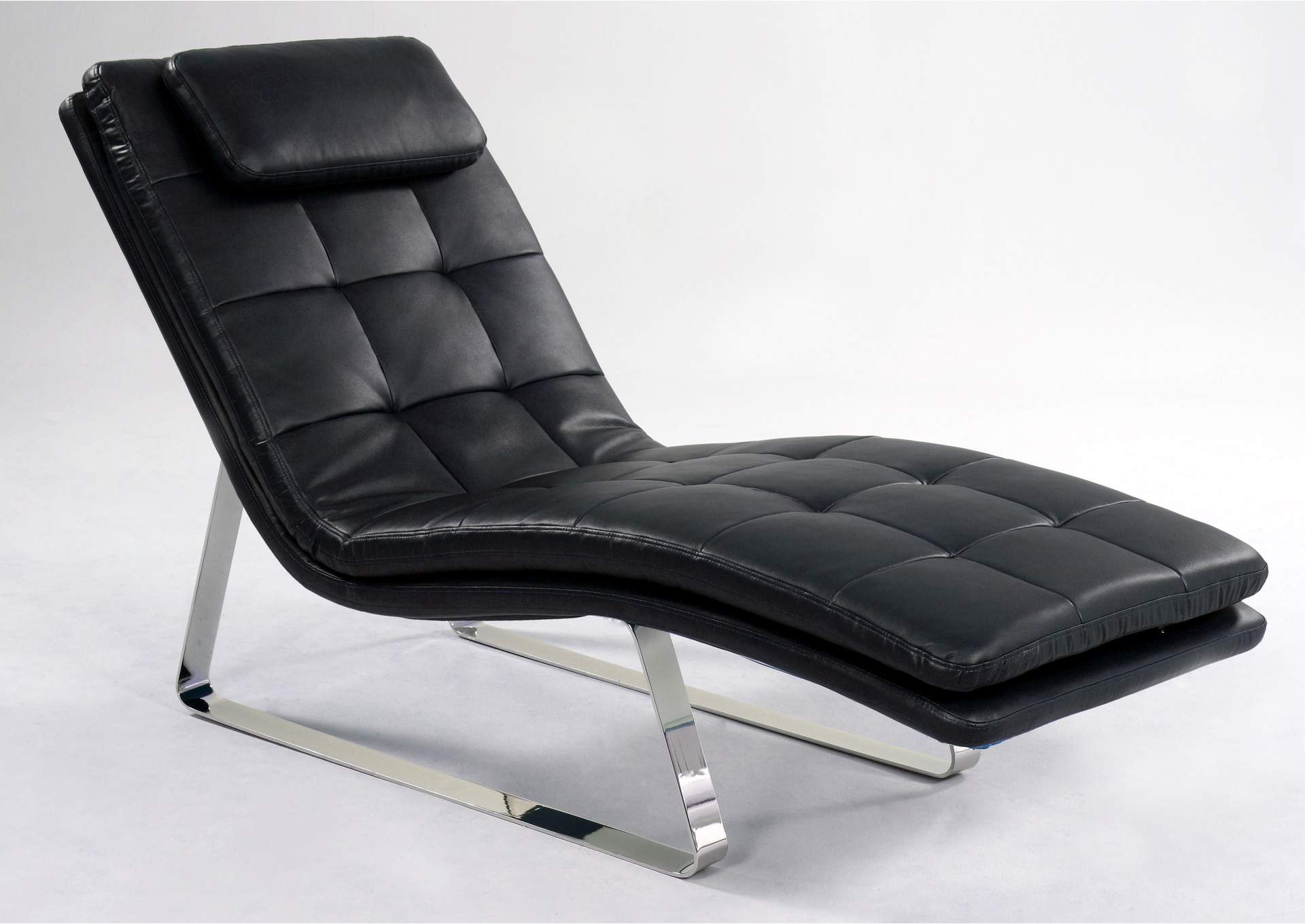 Corvette Contemporary Lounge Chair w/ Chrome Legs,Chintaly Imports